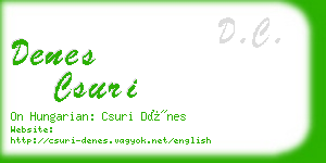 denes csuri business card